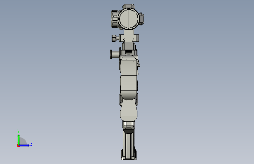 手枪左轮冲锋枪老式狙击步枪设计3D图纸galil-ace-gen-ii-5-56-rifle-step-file-1 2 STP 左侧视图