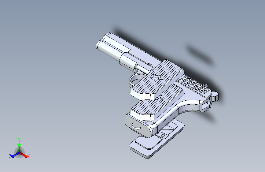 手枪左轮冲锋枪老式狙击步枪设计3D图纸gun_tt-33 SW IGS