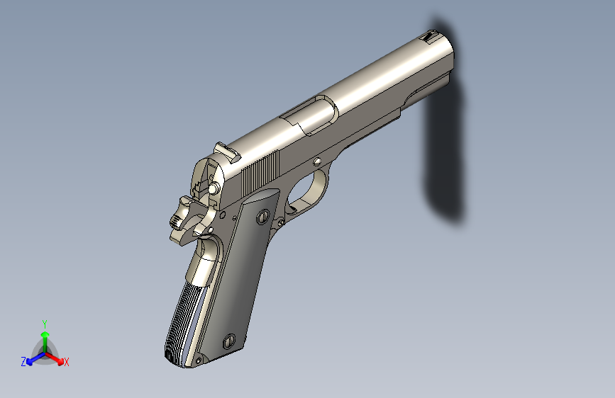 手枪左轮冲锋枪老式狙击步枪设计3D图纸gun-m1911-a1-all-parts SW STP