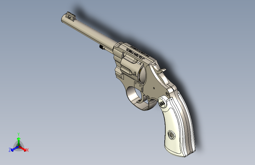 手枪左轮冲锋枪老式狙击步枪设计3D图纸hopkins-allen-police-std-32-cal SW