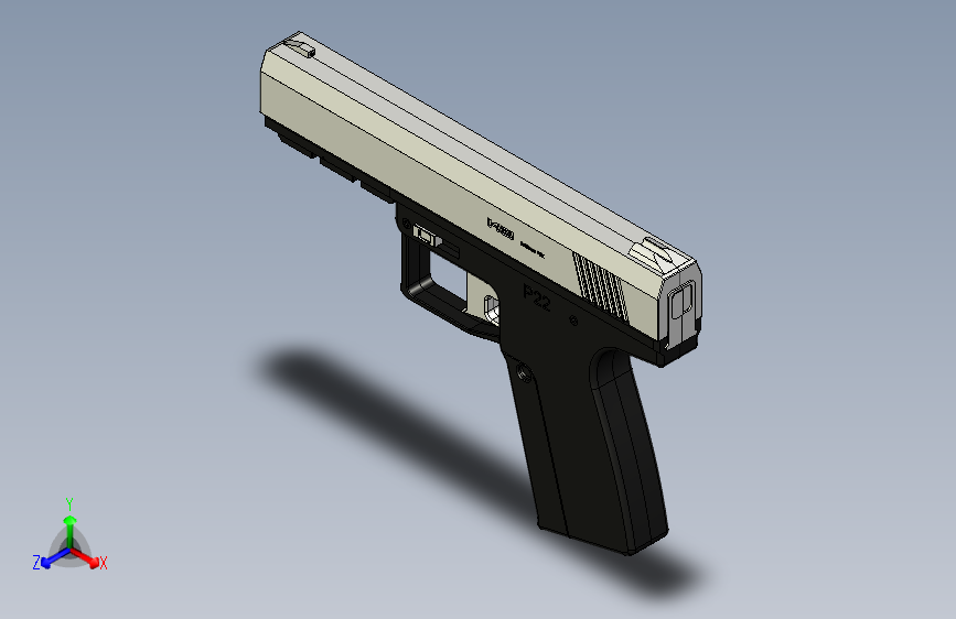 手枪左轮冲锋枪老式狙击步枪设计3D图纸K3 Pistol f3d stp