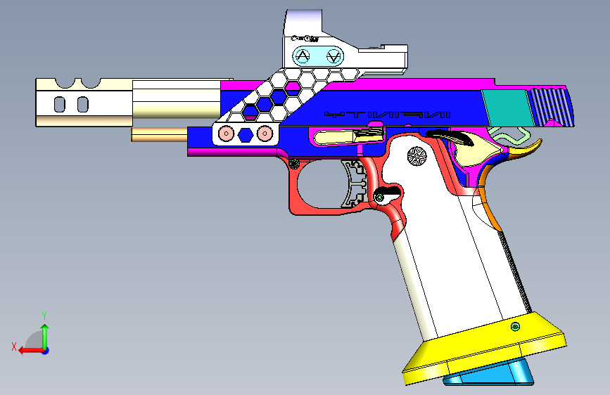 手枪左轮冲锋枪老式狙击步枪设计3D图纸infinity-firearms-1911 SW stp_STEP_模型图纸下载 – 懒石网