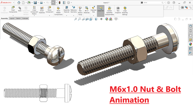 M6 x 1.0螺母和螺栓