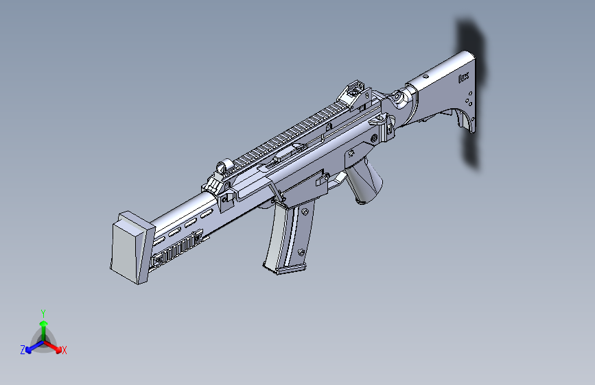 手枪左轮冲锋枪老式狙击步枪设计3D图纸g36-parts-airsoft SW STP