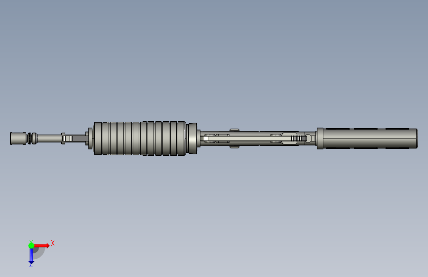手枪左轮冲锋枪老式狙击步枪设计3D图纸m60-machine-gun(外壳) SW STP 俯视图