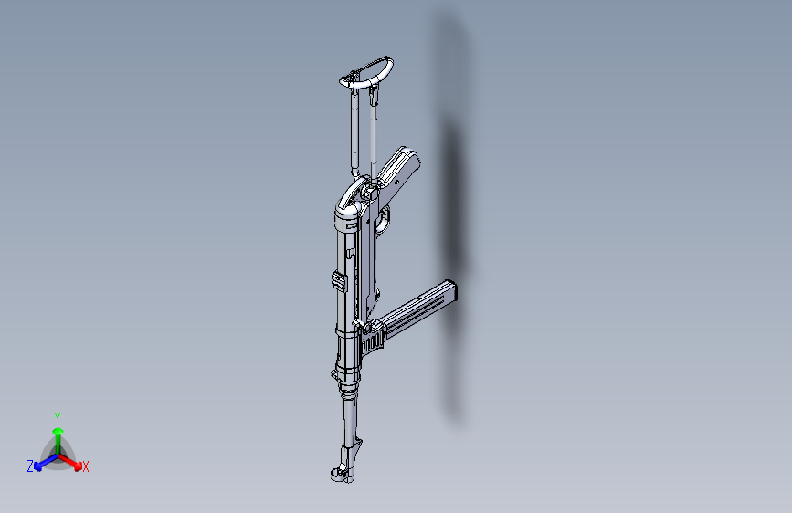 手枪左轮冲锋枪老式狙击步枪设计3D图纸maschinenpistole-40-mp-40 SW IGS