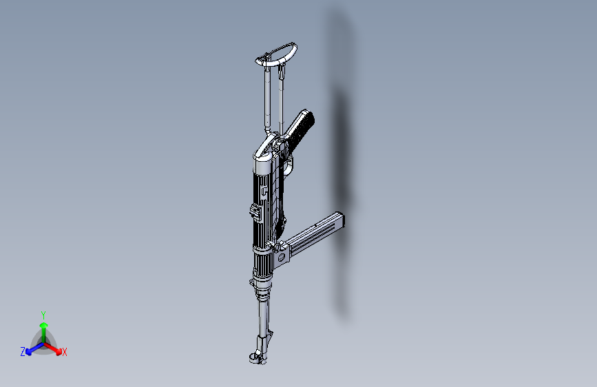 手枪左轮冲锋枪老式狙击步枪设计3D图纸maschinenpistole-38-mp-38 SW IGS