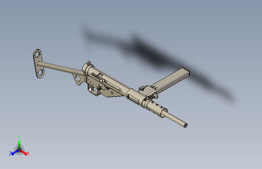 手枪左轮冲锋枪老式狙击步枪设计3D图纸mk-ii-sten-gun SW IGS