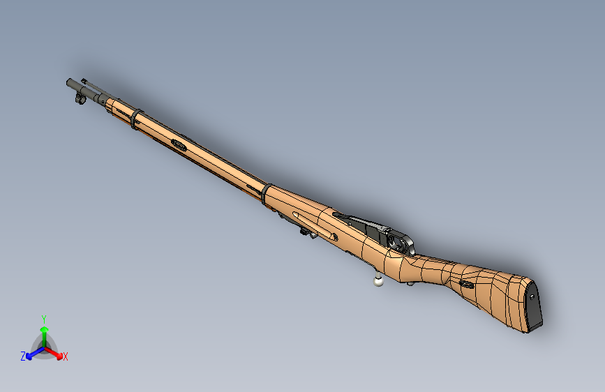 手枪左轮冲锋枪老式狙击步枪设计3D图纸mosin-nagant-1 STP