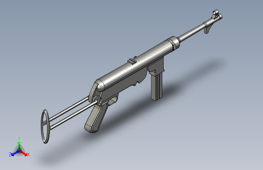 手枪左轮冲锋枪老式狙击步枪设计3D图纸mp40 (仅有外壳)SW STP