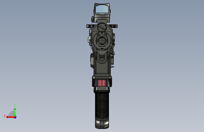 手枪左轮冲锋枪老式狙击步枪设计3D图纸perun-pistol-1 STP 背面视图