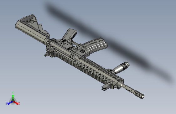 手枪左轮冲锋枪老式狙击步枪设计3D图纸piston-m4-carbine STP