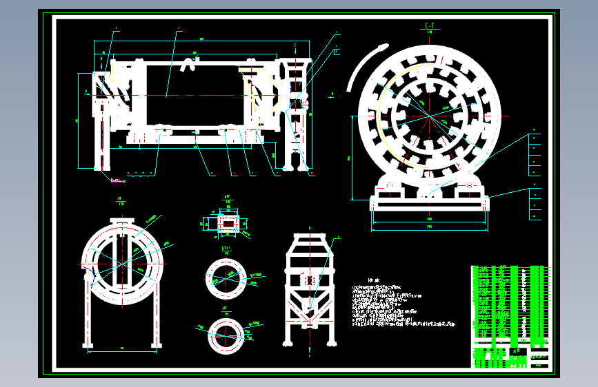 内循环式烘干机总体及卸料装置设计含11张CAD图