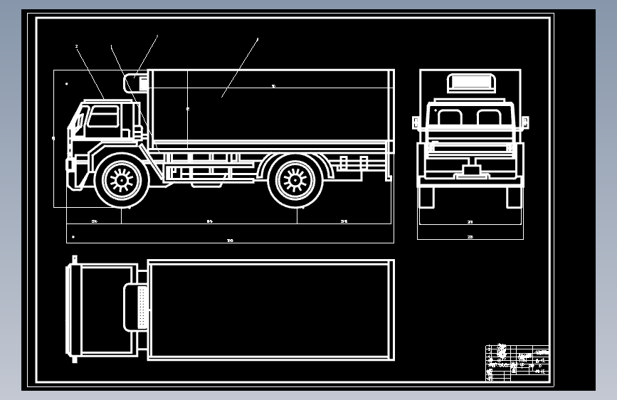 箱式冷藏车的设计含3张CAD图