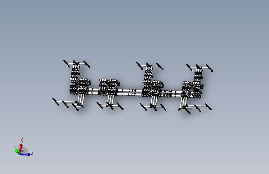 220KV GIS架构 变电站三维模型图