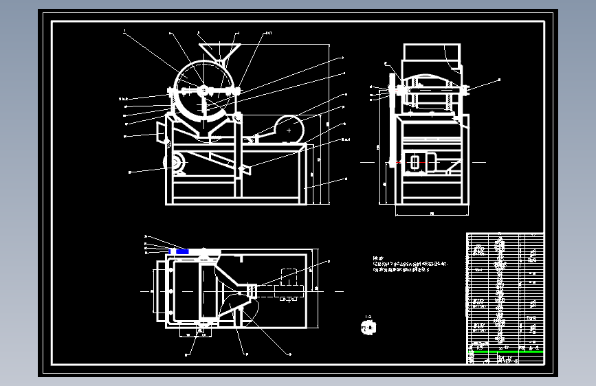 刮板式花生去壳机结构设计含10张CAD图