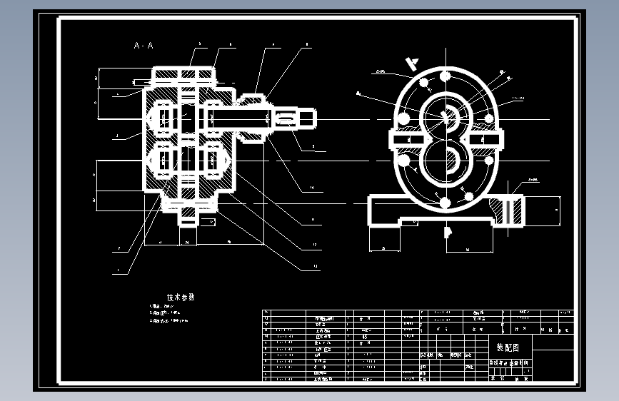 外啮合齿轮泵设计5张CAD图