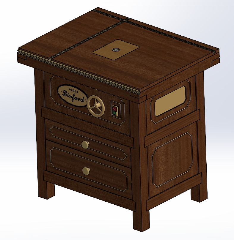 实木制作小柜子模型