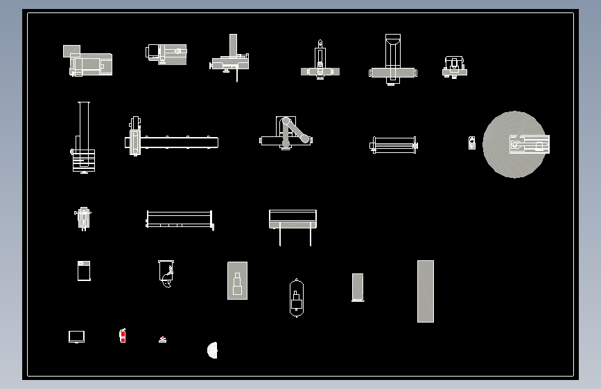 CAD素材各类工厂机械系列