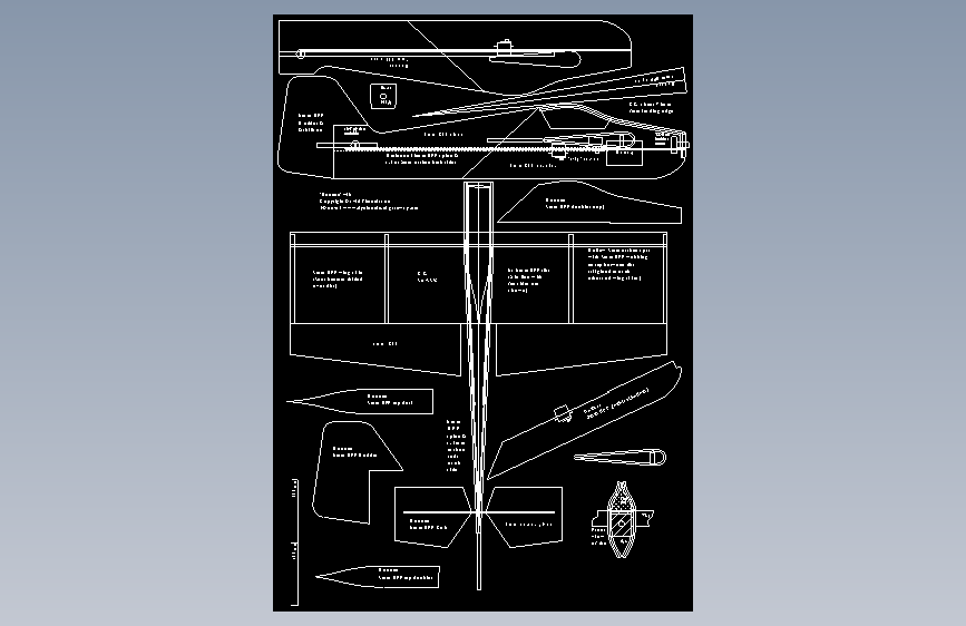 电动纸飞机图纸模型