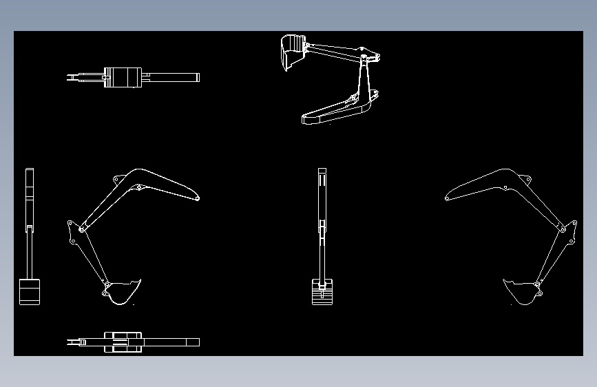 挖掘机大臂CAD图纸