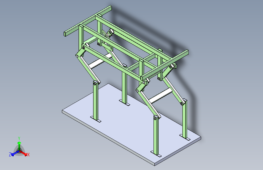 工作台Canine Hairdressing折叠工作台机构3D图纸 Solidworks设计 STEP