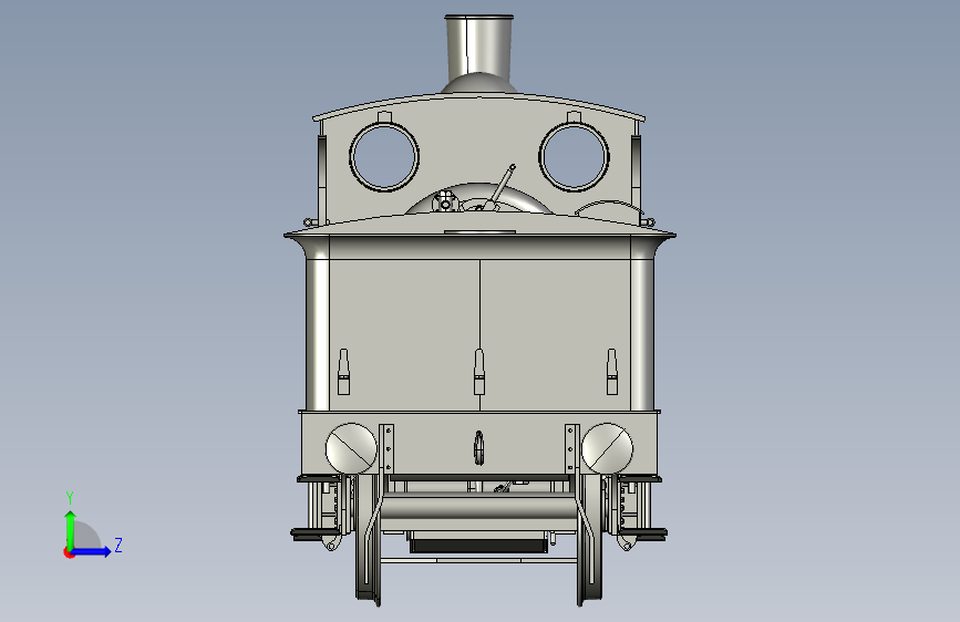 火车机车列车model-steam-locomotive-ger-y14-模型格式为 x_t stp sw 左侧视图