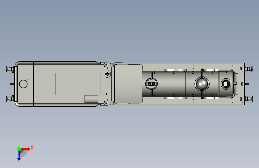 火车机车列车model-steam-locomotive-ger-y14-模型格式为 x_t stp sw 俯视图