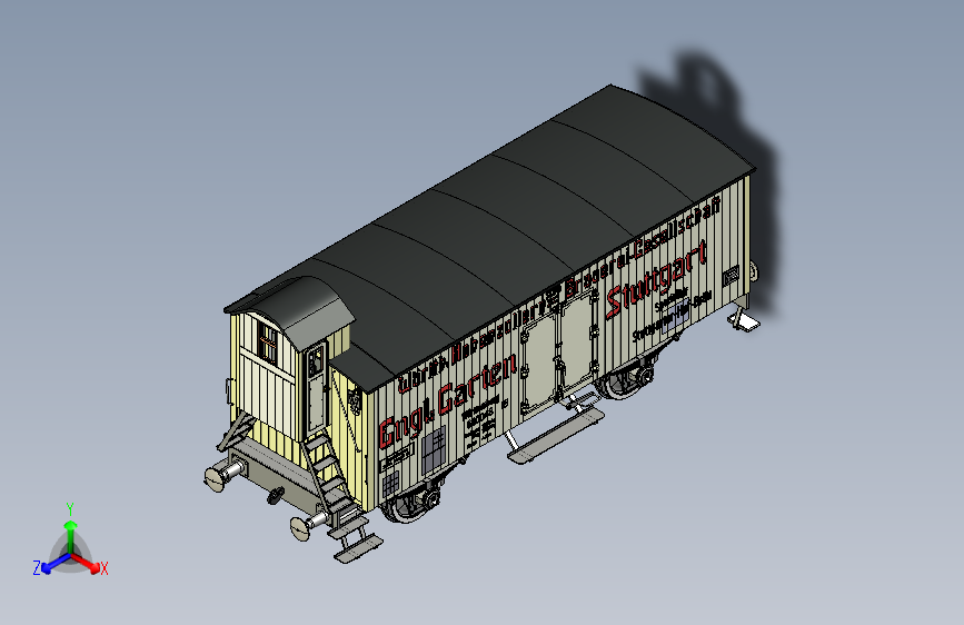 火车机车列车bier-kuhlwagon-18315-模型格式为 stp x_t