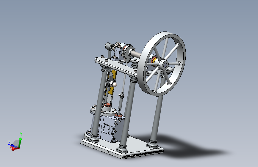 蒸汽机steam-engine-with-sliding-crosshead-1831-模型格式为 sw