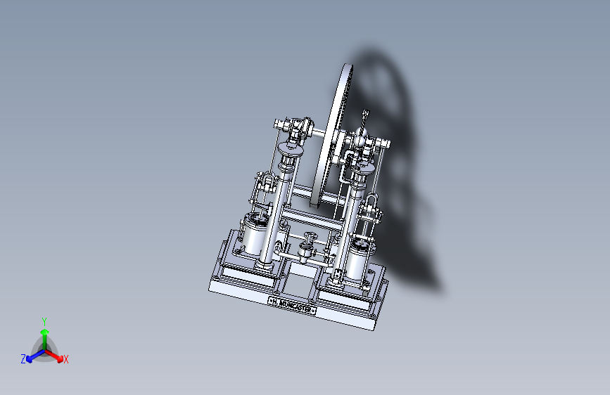 2缸蒸汽机2-cyl-antabular-steam-engine-模型格式为 sw stp