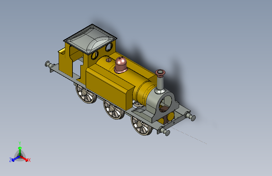 火车机车列车stroudly-terrier-steam-l-模型格式为 x_t
