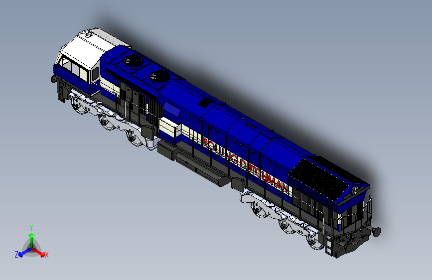 火车机车列车indian-railways-locomotive-wdg-4-1833-模型格式为 sw stp