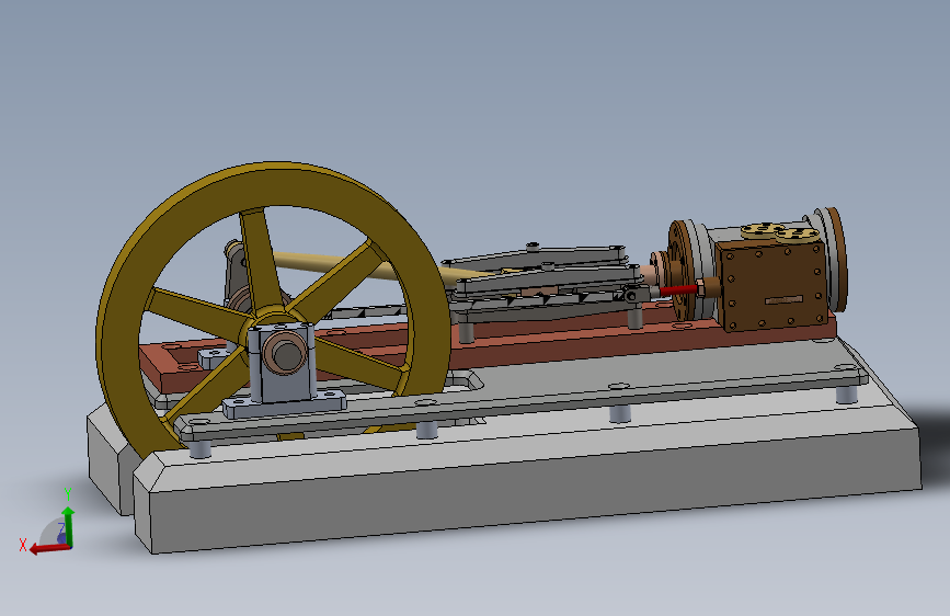 蒸汽机hoizontal-steam-mill-engine-1833-模型格式为 sw