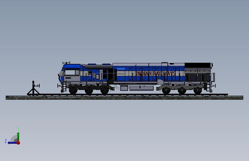 火车机车列车locomotive-engine-4831-模型格式为 sw