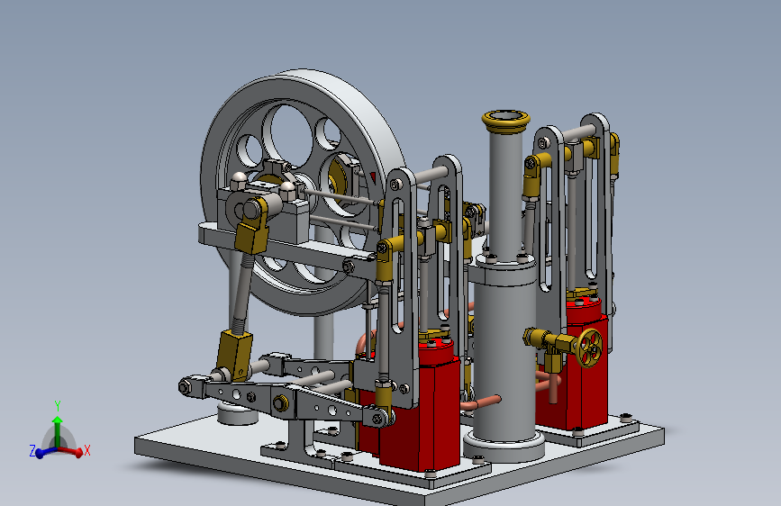 蒸汽机a-model-of-a-2-cylinder-double-sided-模型格式为 sw
