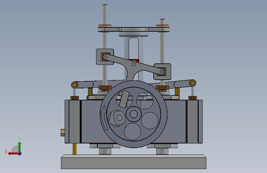 蒸汽机full-assembly-of-2-cylinder-steam-engine-d-模型格式为 sw 背面视图