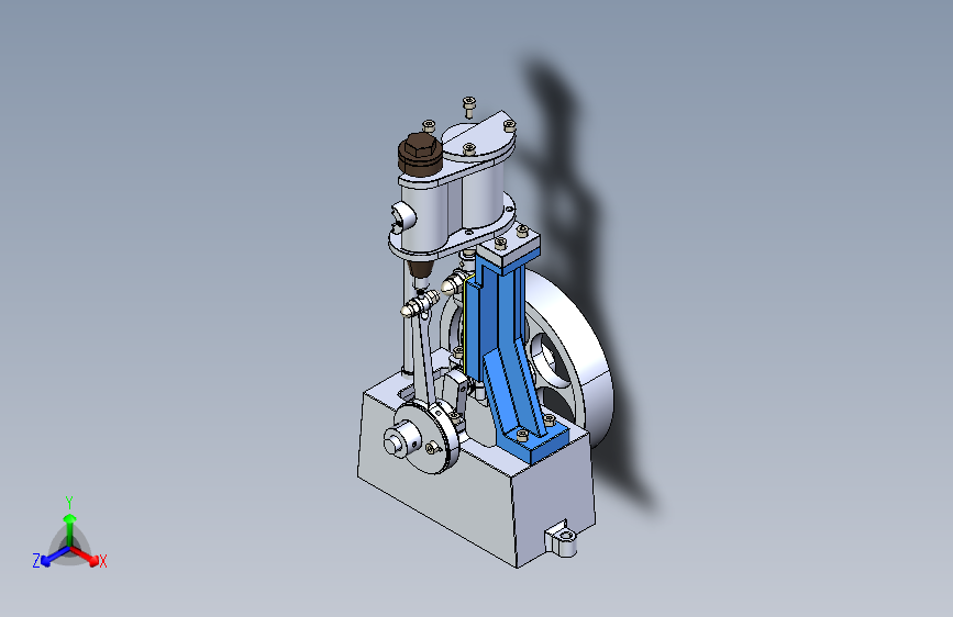 蒸汽机steam-engine-model-6834-模型格式为 stp sw