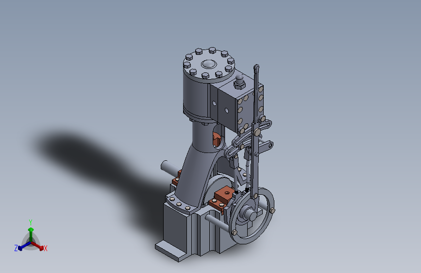 蒸汽机vertical-steam-engine-19831-模型格式为 sw