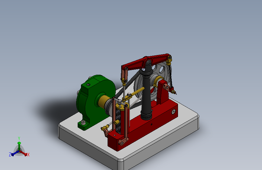 卧式离心泵微型蒸汽机miniature-steam-engine-模型格式为 -sw