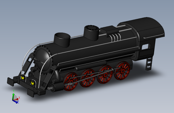 火车机车列车locomotive-10831-模型格式为 sw