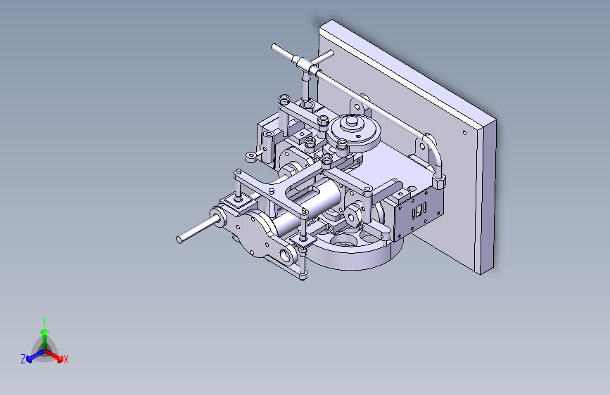 伯纳斯的两缸蒸汽机bernays-two-cylinder-模型格式为 catia