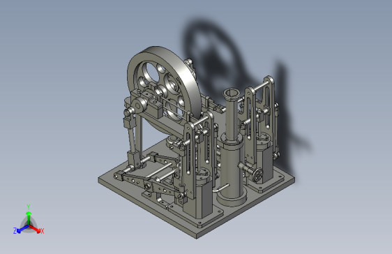 蒸汽机beam-steam-engine-2836-模型格式为 sw