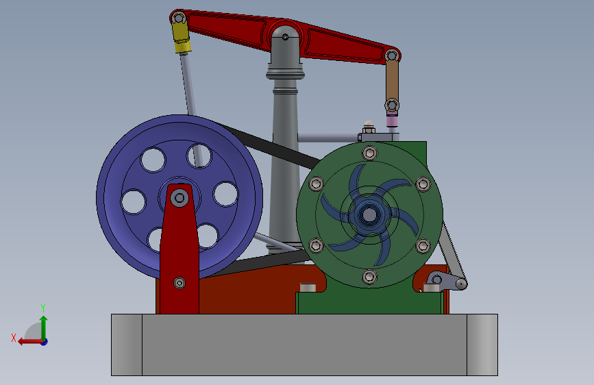 蒸汽机steam-engine-125834-模型格式为 sw 背面视图