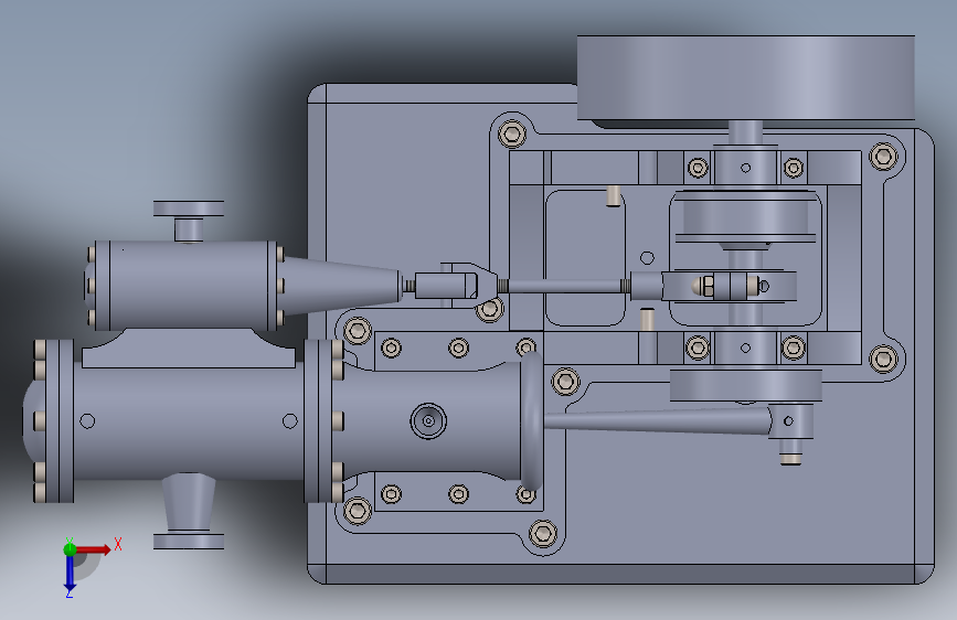 蒸汽机cylinder-horizontal-mill-steam-engine-模型格式为 sw 俯视图