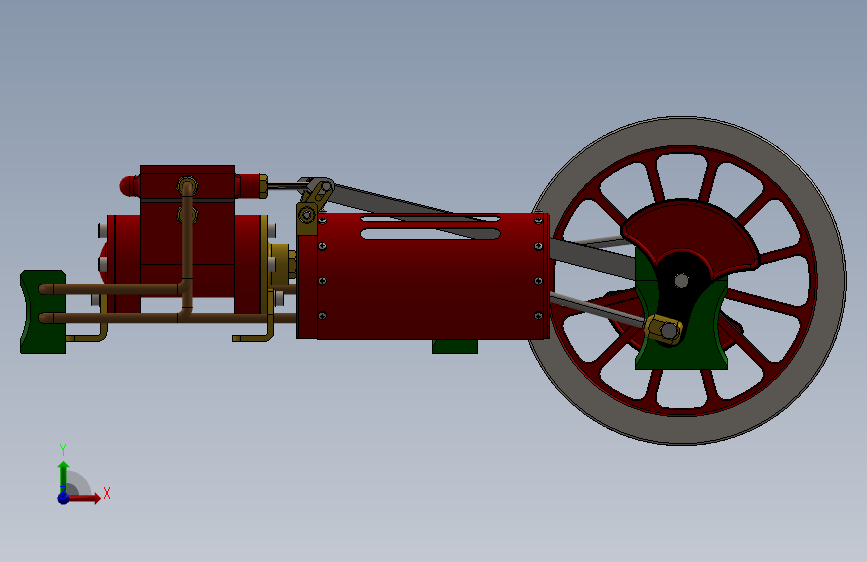 蒸汽机steam-engine-123834-模型格式为 sw 正面视图