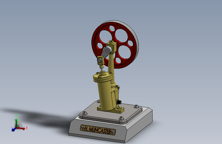 蒸汽机simple-oscillating-engine-1836-模型格式为 sw