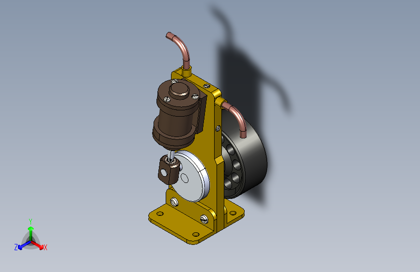 蒸汽机single-cylinder-oscillating-steam-engine-模型格式为 stp sw