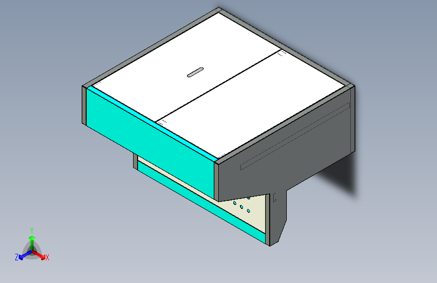 琴式操作台钣金结构3D数模图纸 Solidworks设计 附STEP IGS