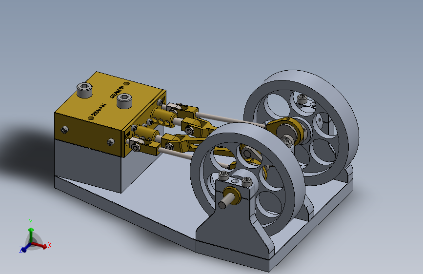 蒸汽机simple-2-cylinder-horizontal-mill-steam-engine-模型格式为 sw